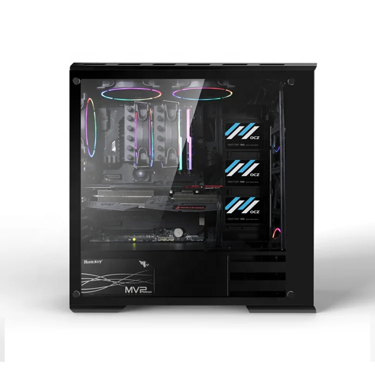 Железный Mesh PC Tower Gaming Case с закаленным стеклом