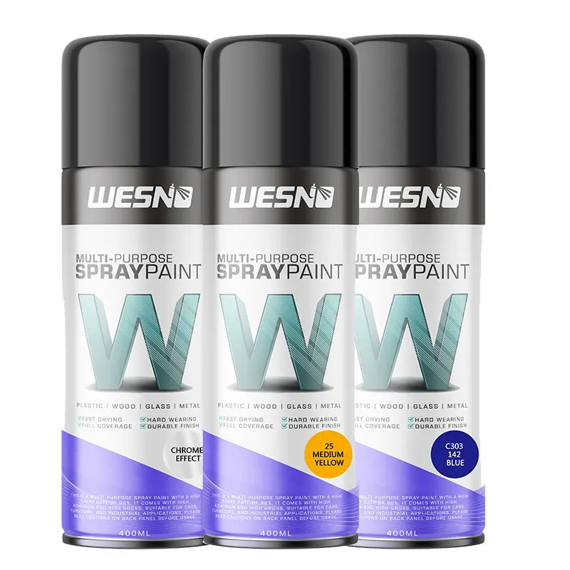 Распродажа Wesno оранжево-желтая краска-распылитель краска для автомобиля 400 мл Краска-распылитель