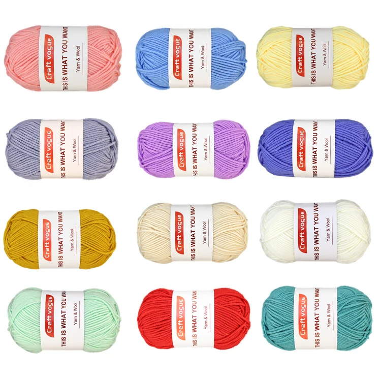 Craft Vogue yarn suppliers wholesale shipping samples 4ply 5ply 50g100g milk cotton yarn crochet fancy hand knitting yarn