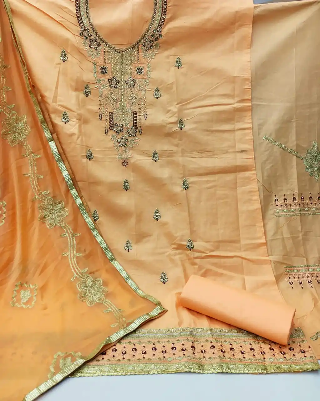 Хлопковая женская одежда Chanderi ручной работы Salwar Kameez с Nazneen Dupatta новейший дизайн