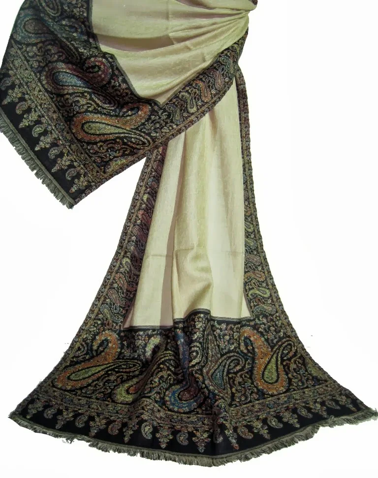 Paisley Kani Shawl Shawls and Scarves Manufacturer Amritsar Direct from Punjab Shawl Supplier Wool Women Winter Kani Jacquard