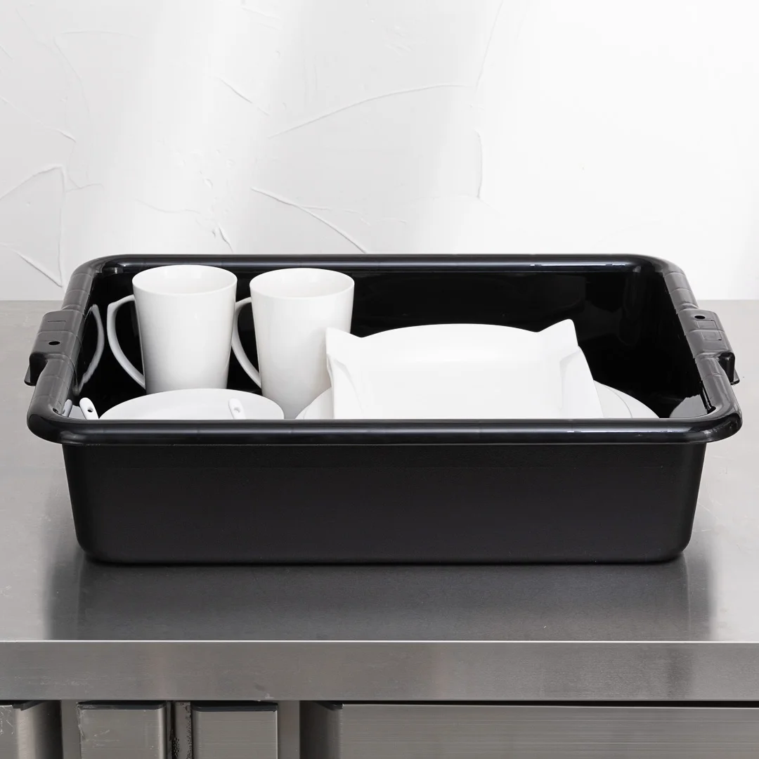 
RW Clean Black Plastic Bus Tub - Easy Grip - 22