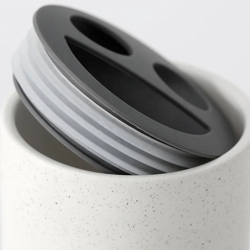 Classics Pink series 4-Piece Bath and Vanity Luxury Bathroom Essentials Accessory Set with Toothbrush Holder