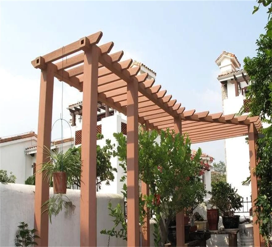 Outdoor Pavilion Gazebo Eco-friendly WPC Balcony Waterproof Pergola Design Various Small Garden