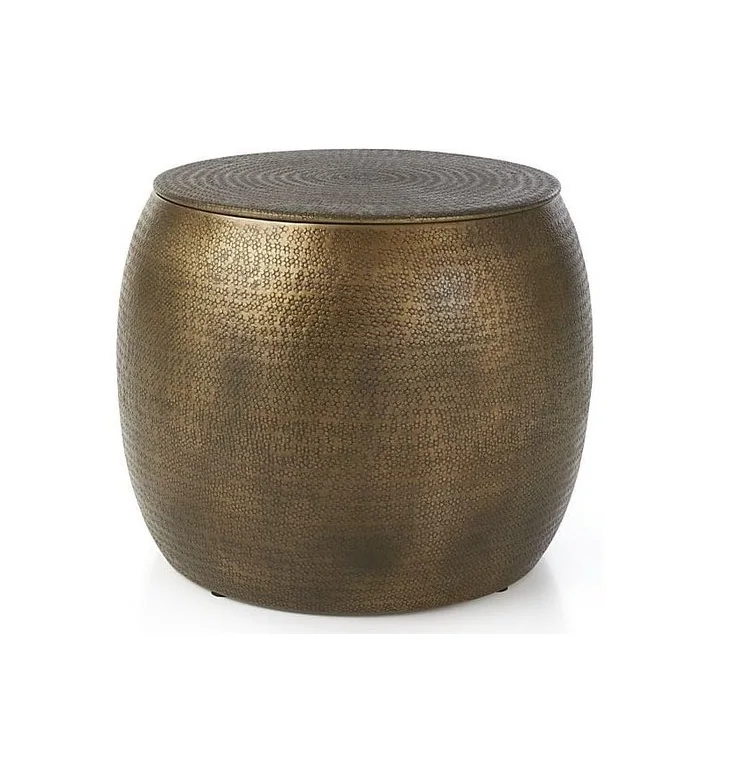 Modern Design Hand Hammered Coffee Table Manufacturer Latest Design Handmade Hammered Metal Side Table Supplier