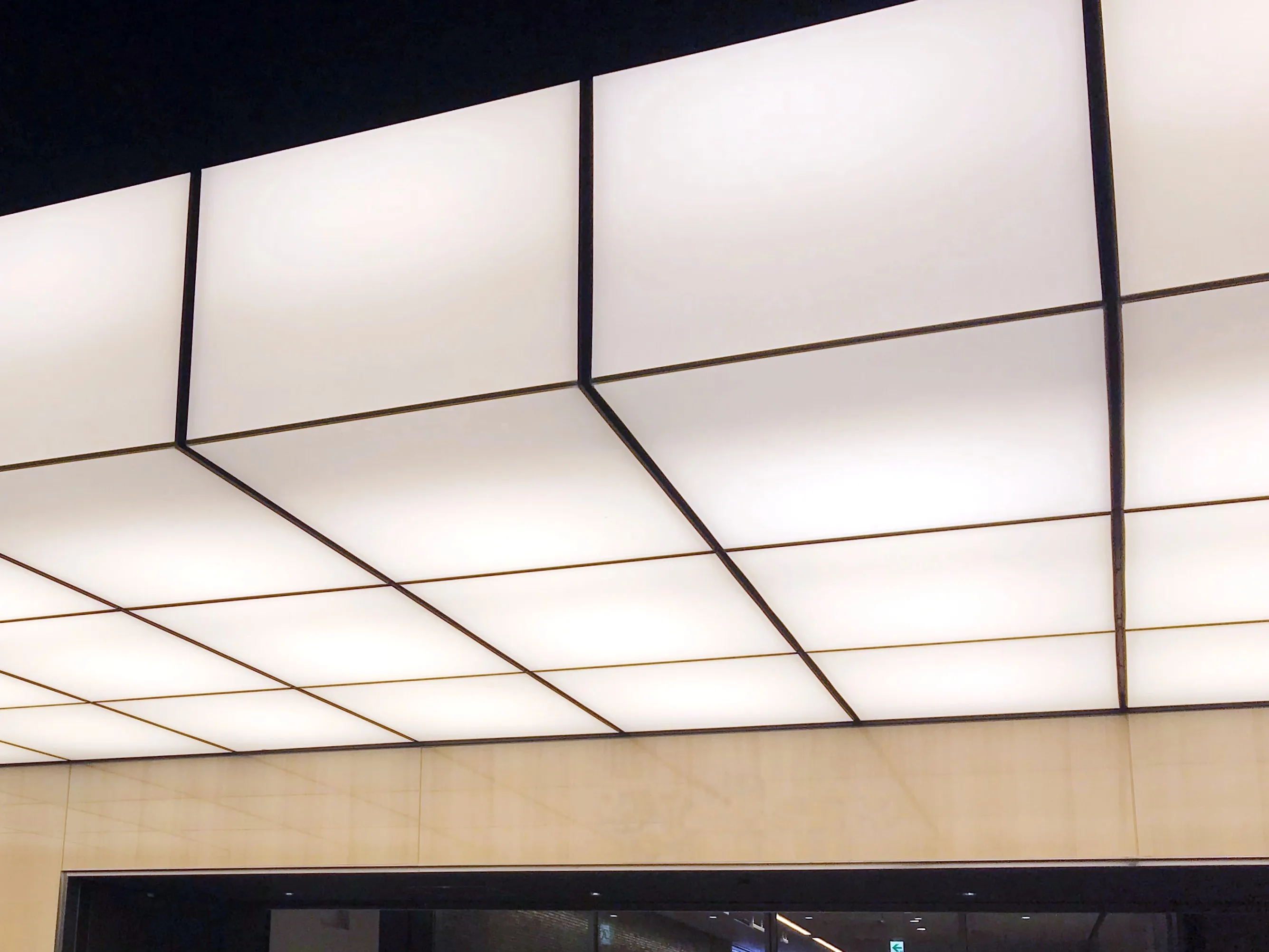 Glass membrane for ceiling light