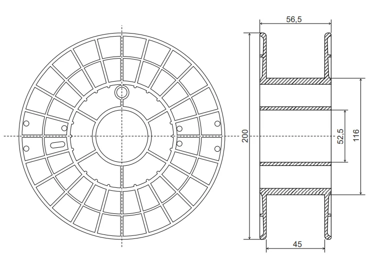 D-200 R (45/47/48) Wire Plastic Soldering Cylindrical Coil Reel for welding wire