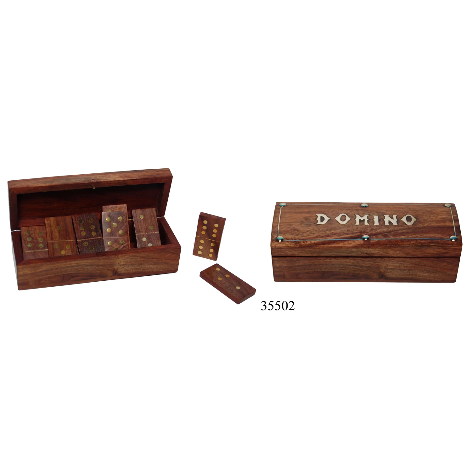 Vintage Design Decorative Wooden Domino Game for Home and Office Hotel Playing Domino Game Box for Decor And Sale