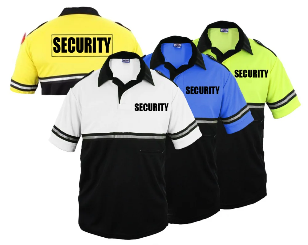
First Class Two Tone Long Sleeve Security Shirt Custom Bike Patrol Shirt with Reflective Strip And Zipper Pocket 