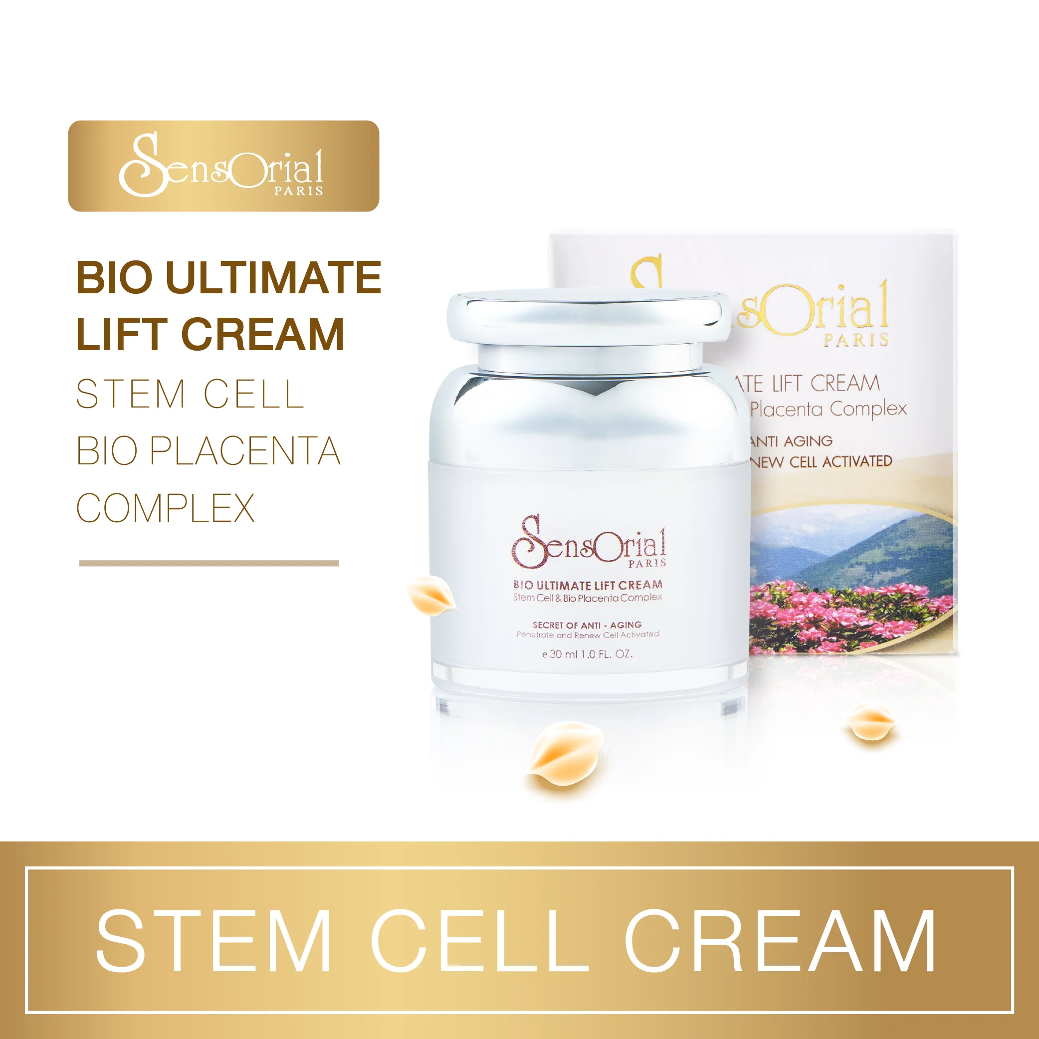 Thailand Product Anti Aging Cream Bio Ultimate Lift Stem Cell and Placenta 100% 30 g