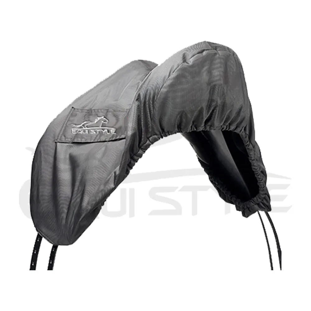 Чехол для седла для Выездки с карманом, черный цвет, лучший материал, полиэстер Cordura с флисовой подкладкой, индивидуальная вышивка логотипа