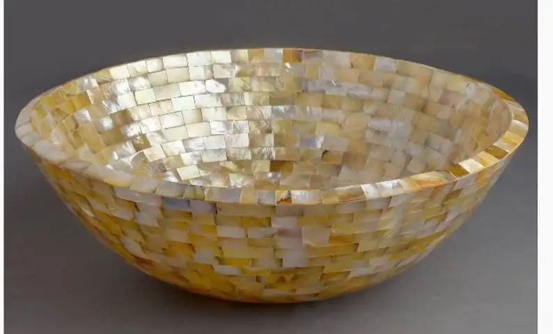 Premium Quality Mother Of Pearl Wash Basin Unique Design for Homes and Decorations at Wholesale price from India