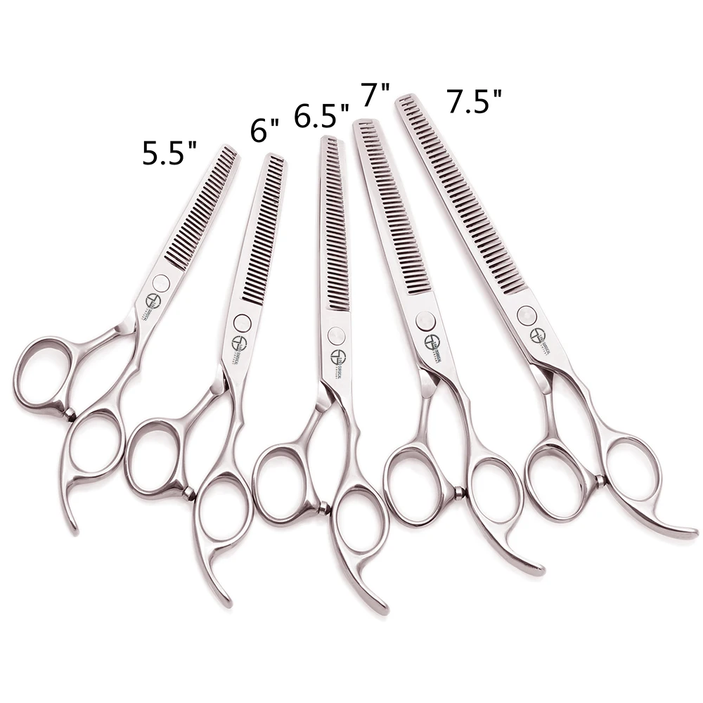 Beard Mustache Hair Dressing Scissors German Hair Cutting Stainless Steel Professional 420C Laser Bag Leather White Western Box