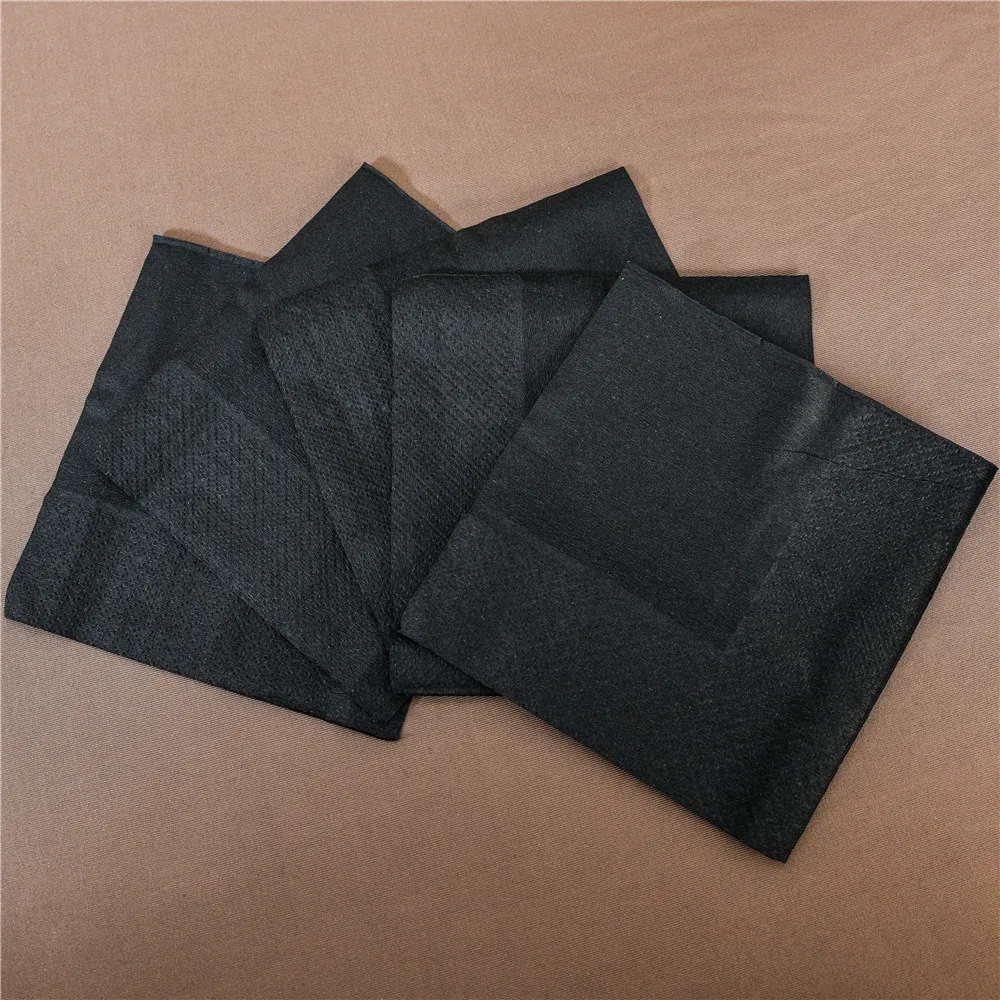 Черные салфетки с логотипом, бумажные салфетки для напитков