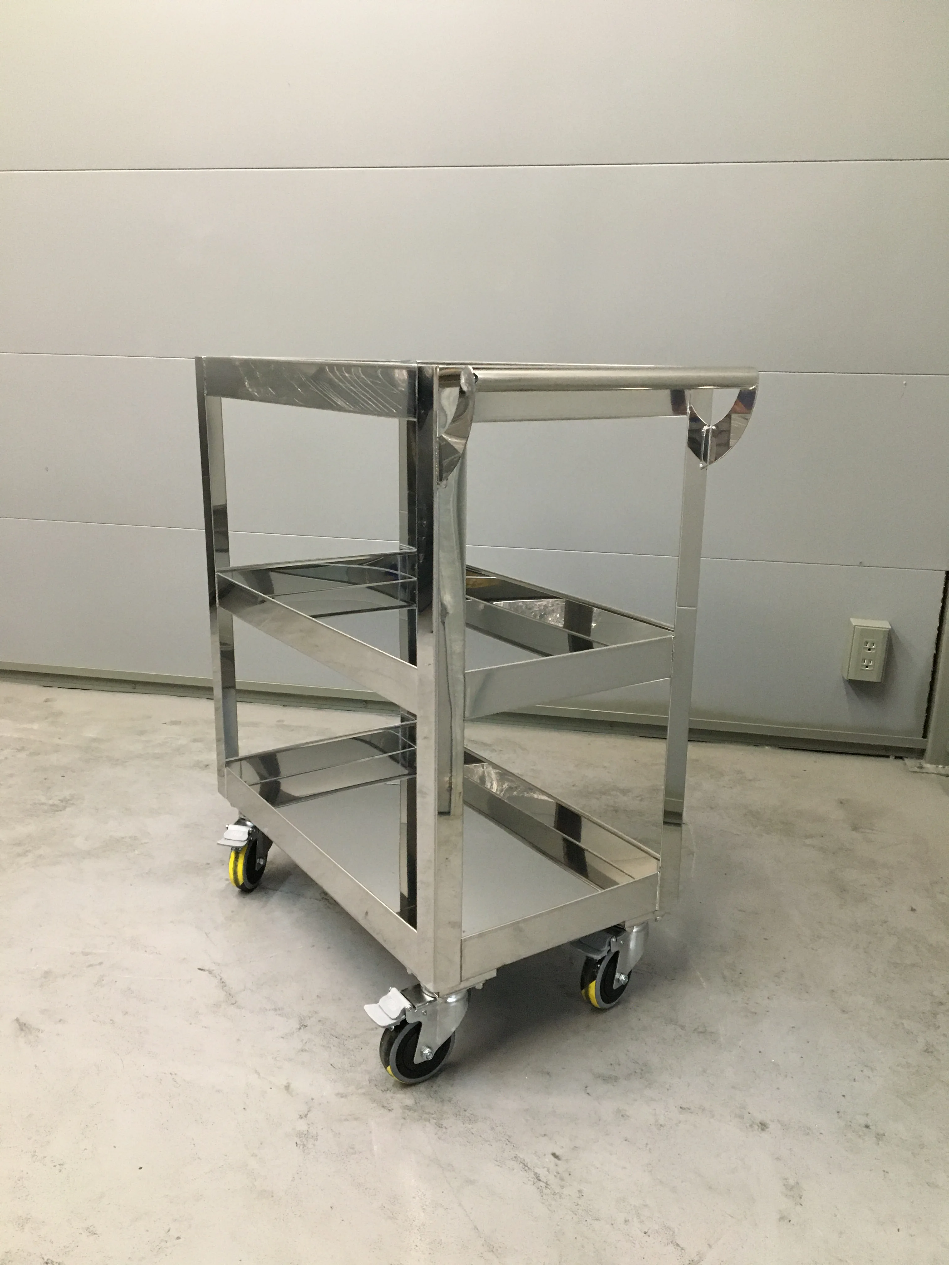Mobile Three-tier stainless steel cart