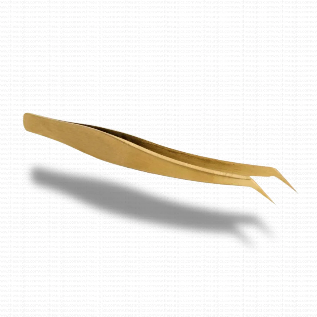 Hot Sale Curved Rose Gold Eyelash Extension Tweezers Volume Custom Logo Private Label Stainless Steel Wholesale For Isolation
