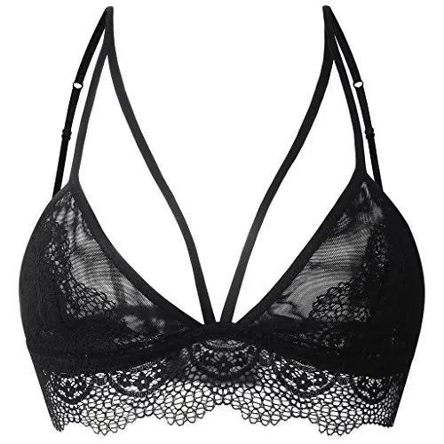 Blrack Color Stylish Seamless Wireless Women Lingerie Custom Design Cheap Price Sexy Lace Bra For Ladies From Bangladesh