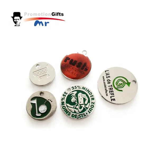 factory directly produces promotional shopping cart chip trolley coin innovative  keychain with logo