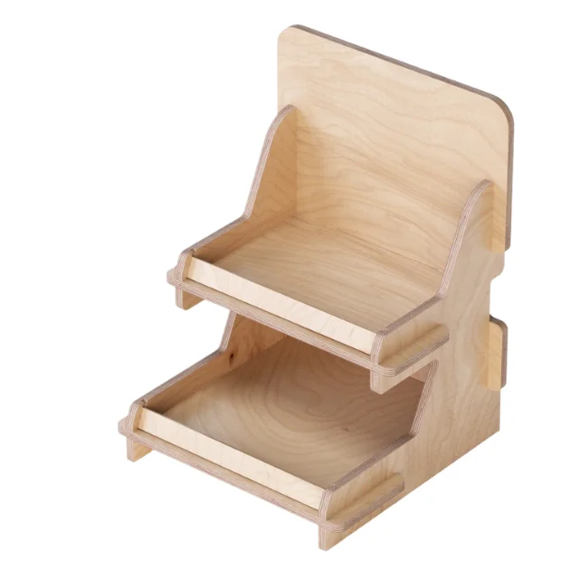 Counter POP Display Stand OEM Customizable Wooden Counter Display Stand With Printed Logo for Shops