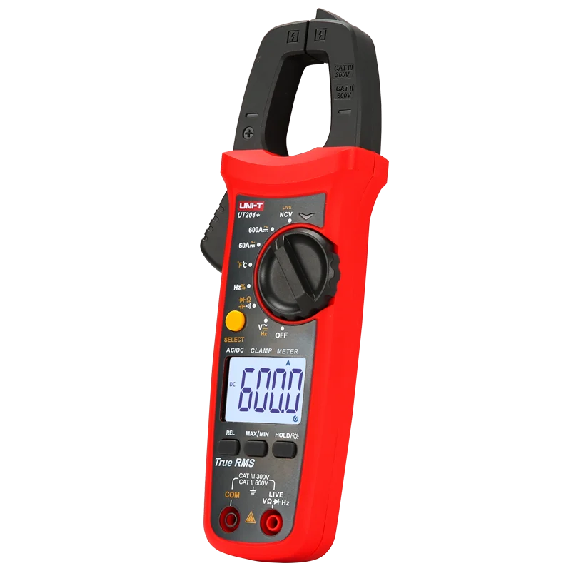 UNI-T UT204+ 600A Digital Clamp Meter True RMS AC/DC Current 600A AC/DC Voltage 600V Clamp Tester