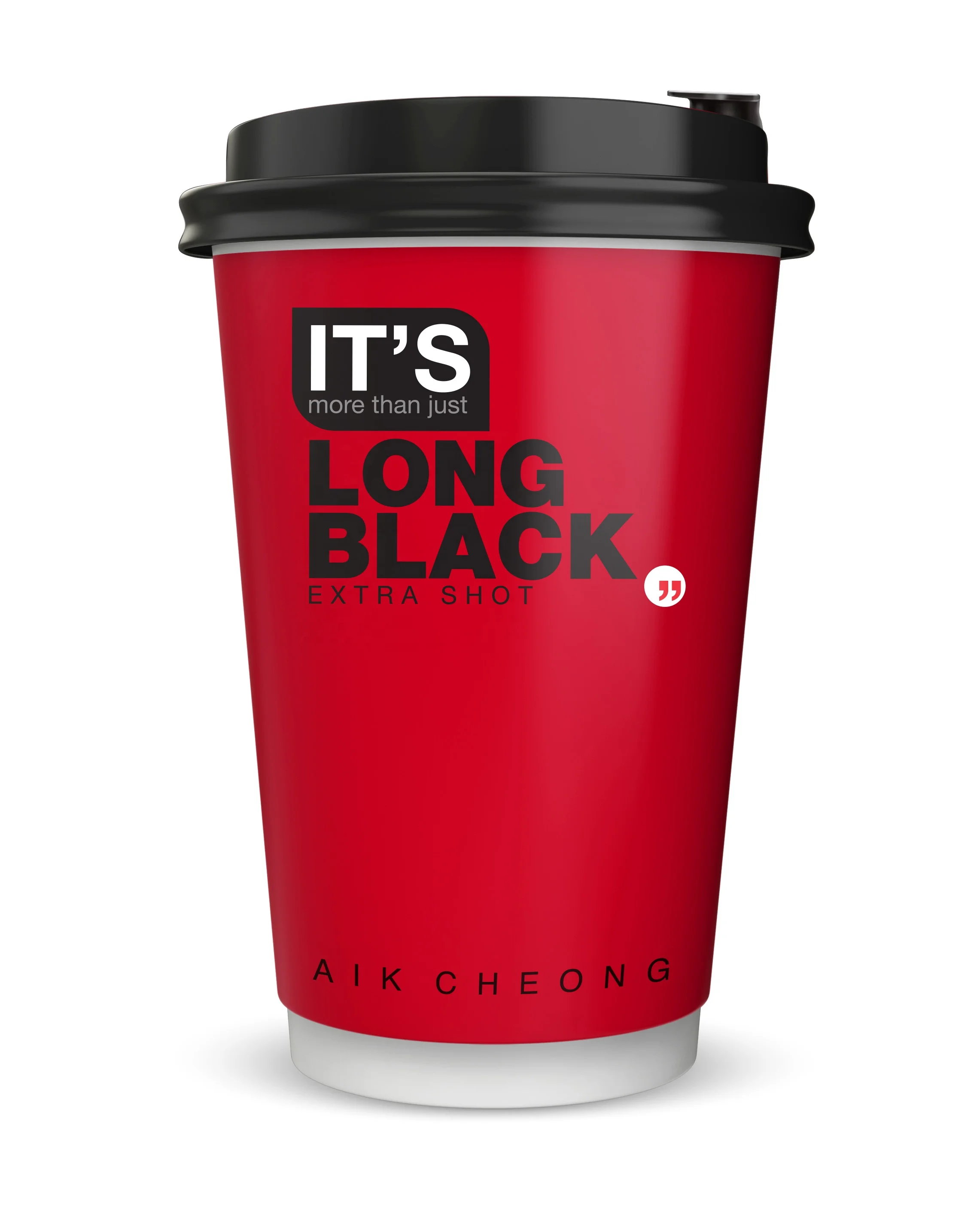 Aik Cheong, длинный черный кофе с дополнительным премиксом (больше всего), Малайзия (чашка захвата и Go)