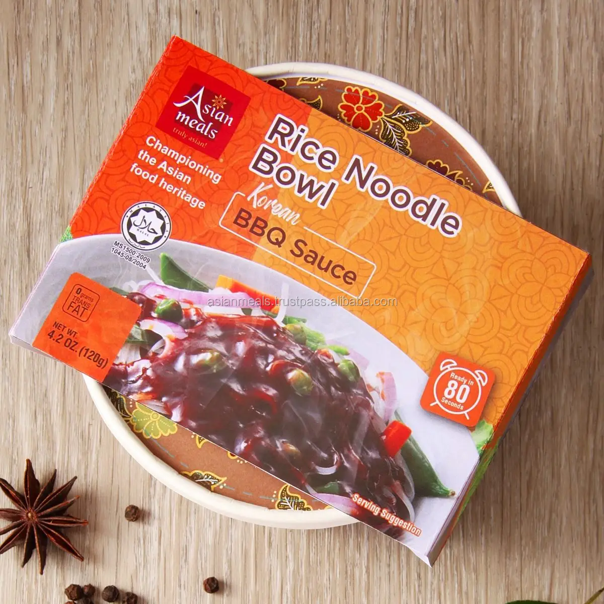 Wholesale AsianMeals Hot Sale Korean BBQ sauce Malaysian Delicious Instant Rice Noodle Bowl Halal HACCP GMP ISO