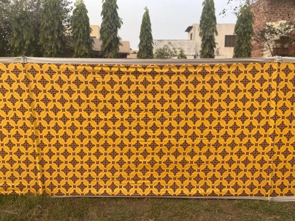 Windbreak 100% Cotton Canvas with Steel Poles Camping Tent Windbreak Sidewall Double Layer Customize Sidewalls