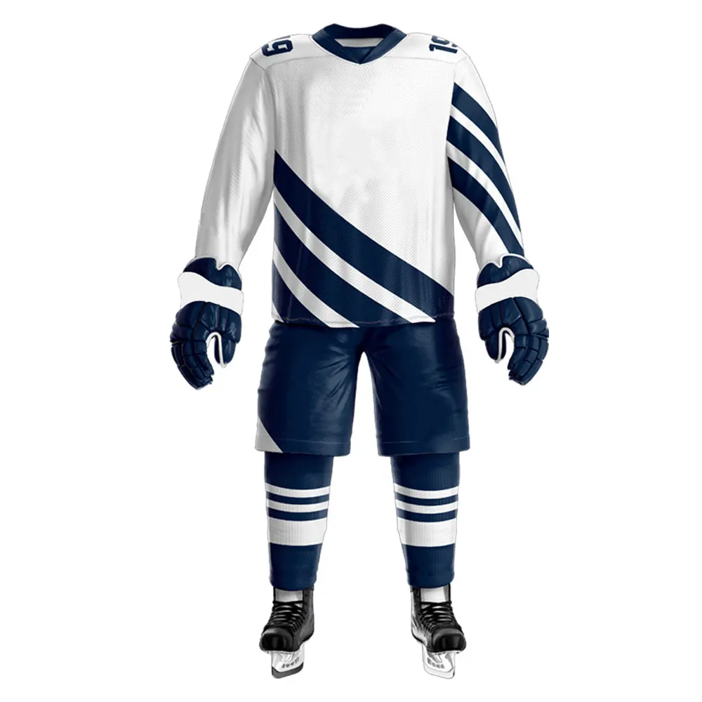 100% Polyester Team Breathable Field Hockey Jersey Men Sublimation Ice Hockey Uniform For unisex
