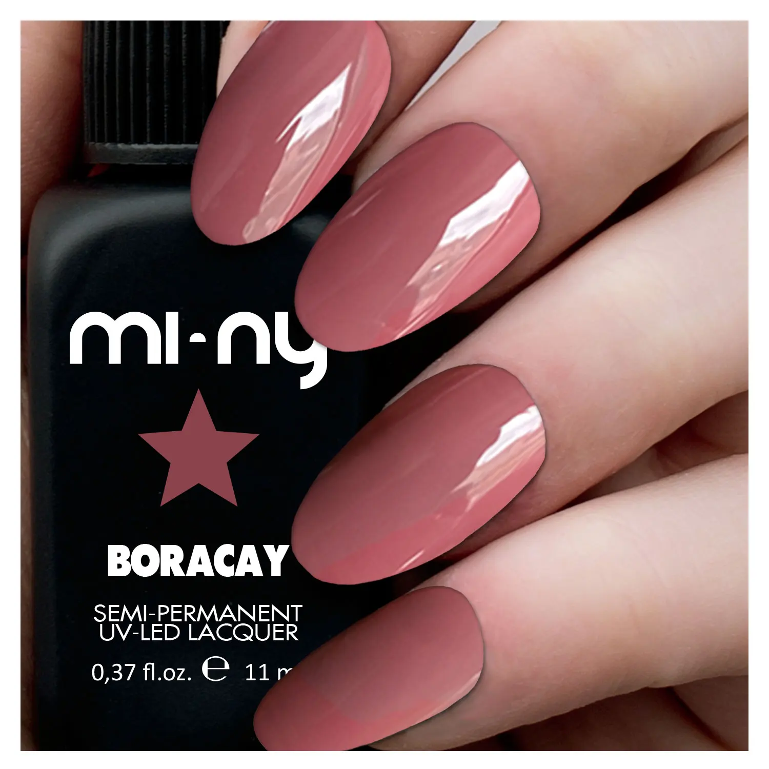 HIGH QUALITY ITALIAN MOOD LONG LASTING GEL NAIL POLISH 8 FREE FORMULATION EXTRA GLOSSY FINISH COLOR NAME:  BORACAY SIZE: 11 ML