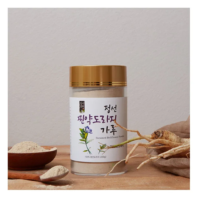 Jeongseon balloon flower root powder Steamed with a simple drying method Edible product increases medicinal properties