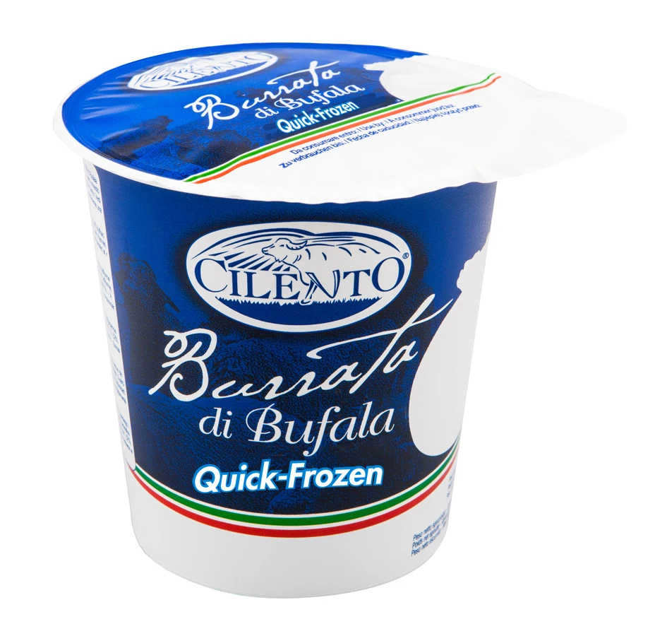 High quality Italian Quick Frozen cheese Burrata di Bufala pot 200g