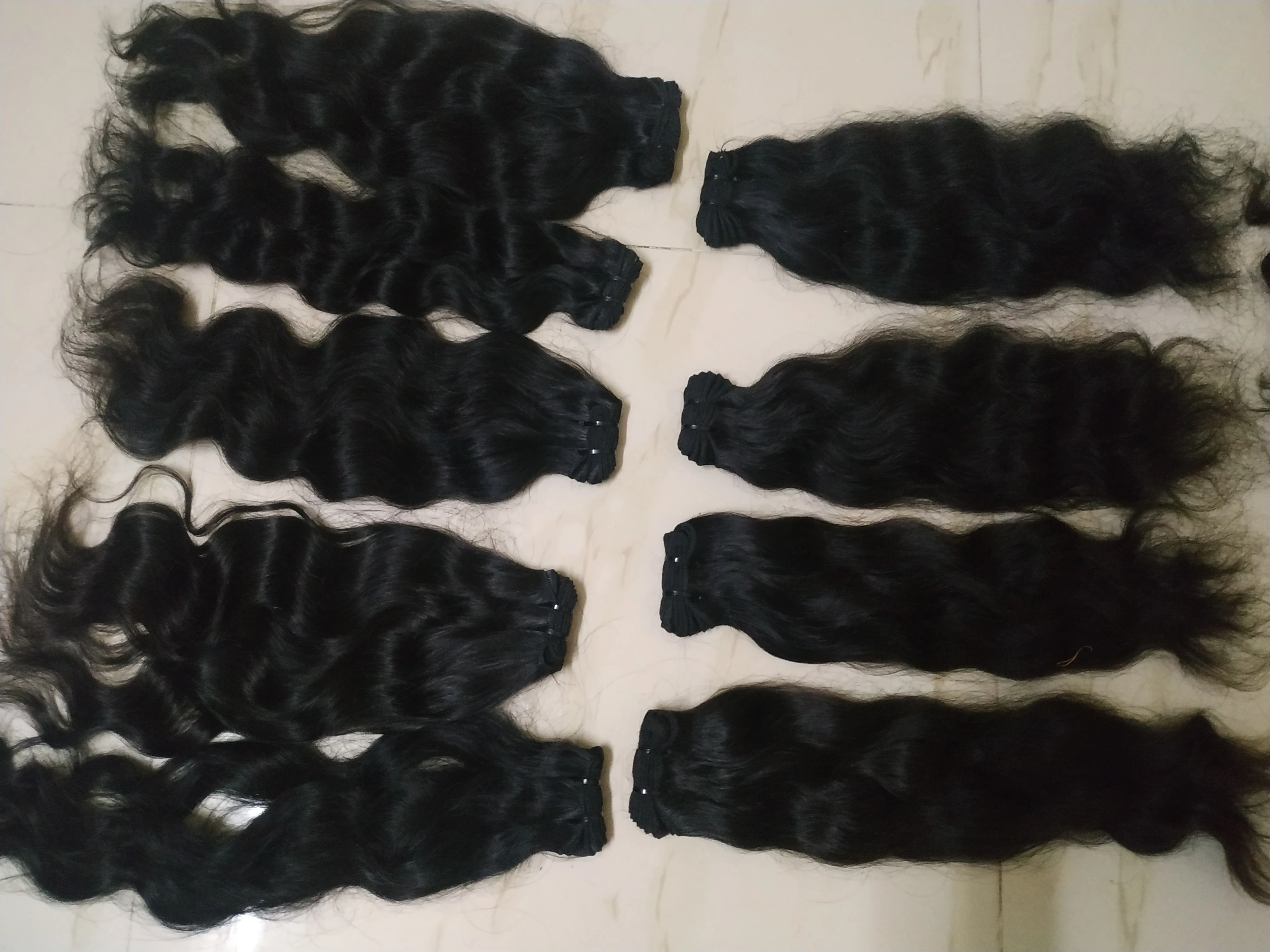 Indian Human Hair Bundles Natural Virgin Raw Unprocessed Temple Cuticles Aligned Human Hair Extensions Free DHL & FedEx Shipping