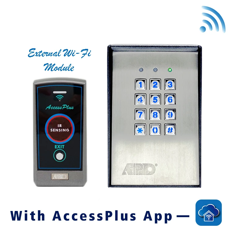 App Control Wi-Fi Internet IoT Access Control Keypad Security Door Entry Systems iOS Android Metal Gooseneck Mount Keyboard 1200