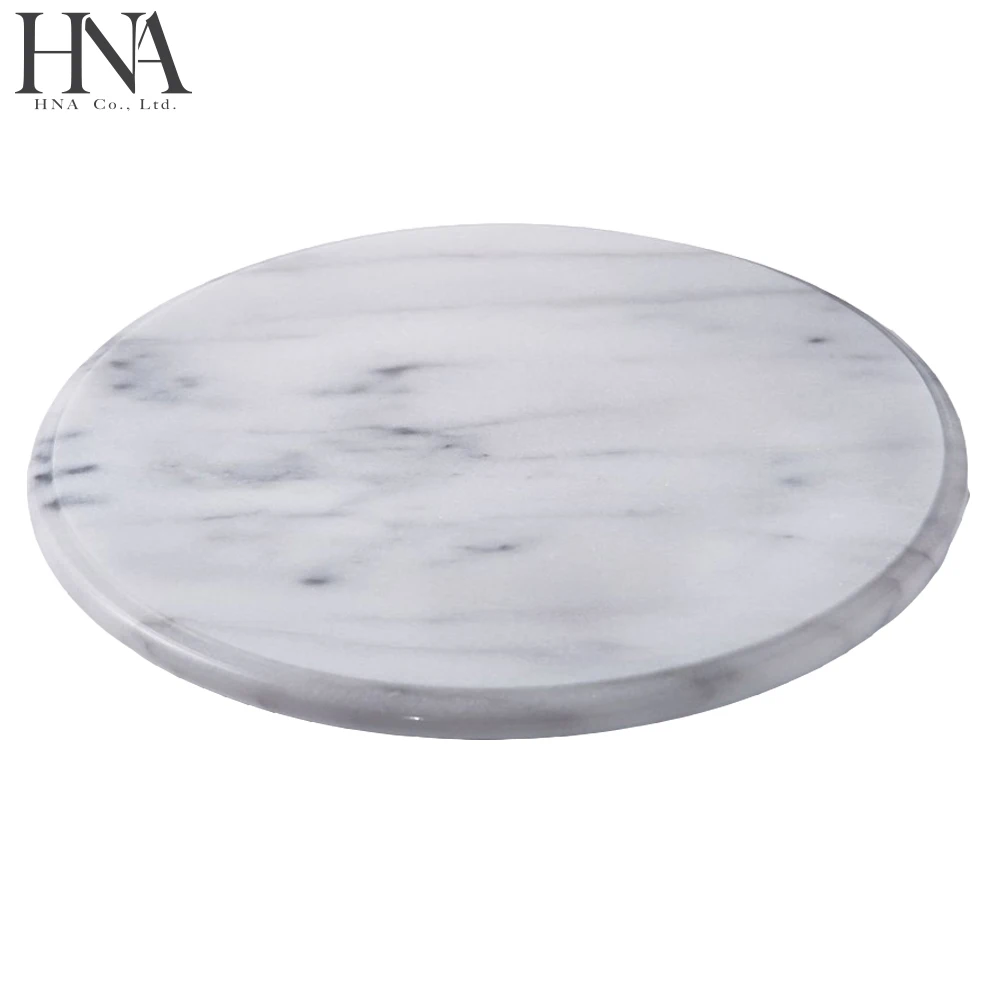 
HNA Taiwan Made 12 Inch Natural Marble Round Lazy Susan with Bearings Design 