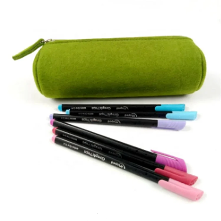 Заводская поставка большой емкости ручной работы Многофункциональный серый фетровый пенал