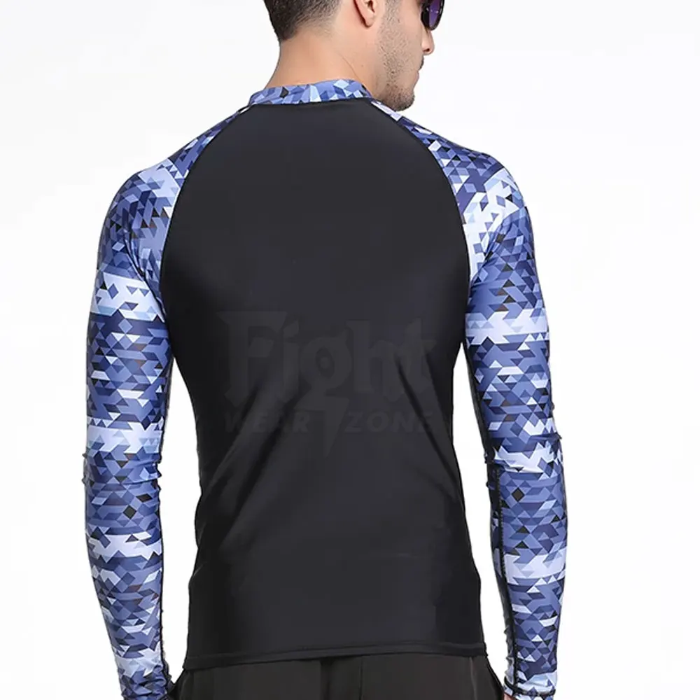 Изготовленные на заказ мужские топы с сублимационной печатью для защиты от УФ-лучей