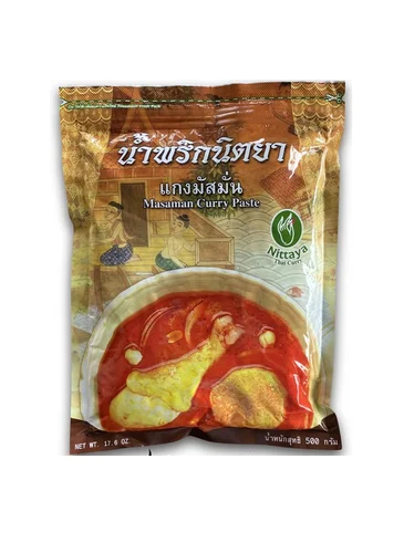 Food Ingredient Seasonings Condiments Sauce Bag Spicy Chili Nittaya Masaman Curry Paste From Thailand