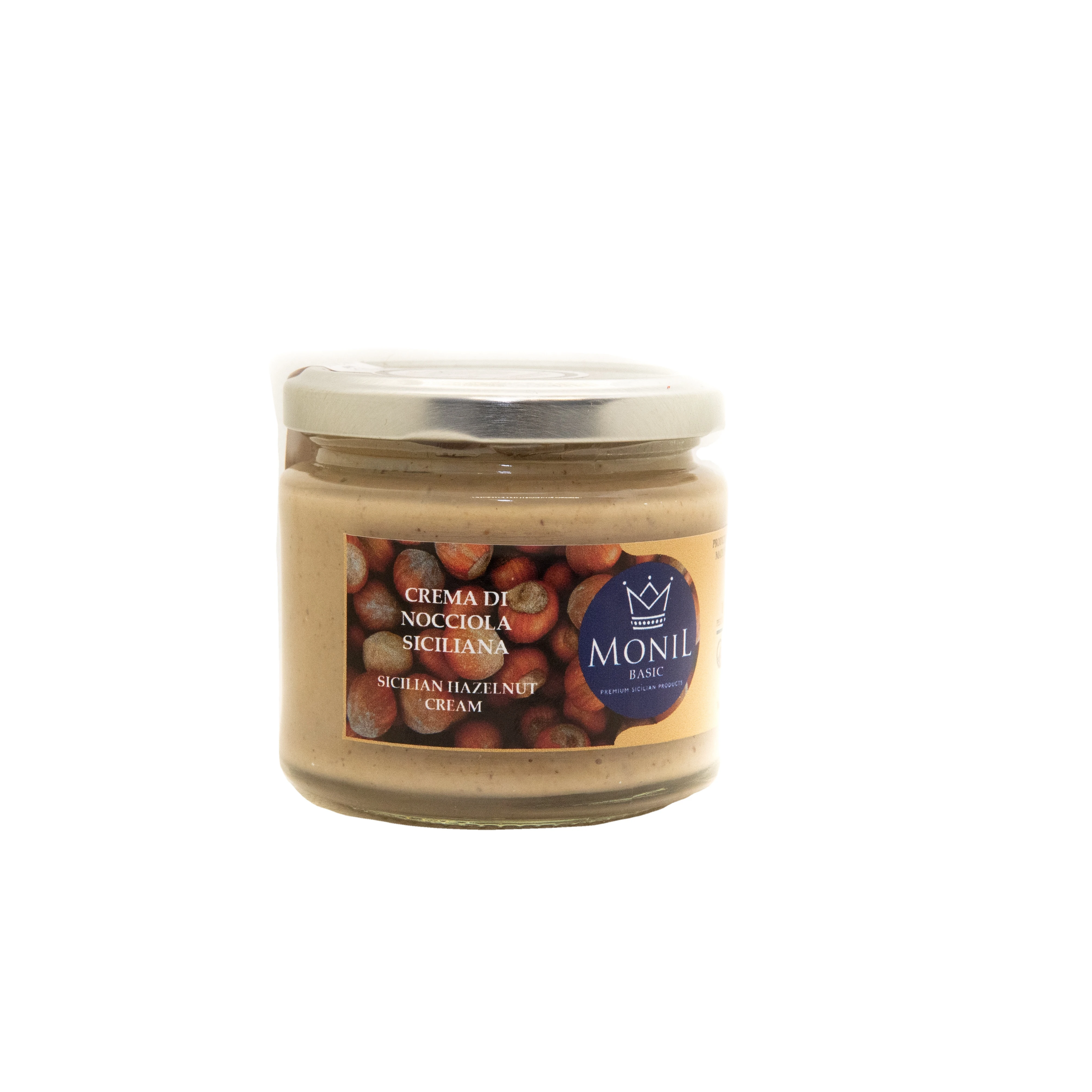 
Sicilian hazelnut cream 1 kg MONIL Business, spread cream without palm oil and with 36% Nebrodi hazelnut 