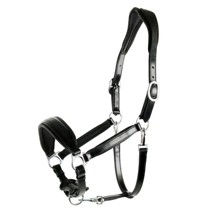 Top Quality Italian Leather Fancy Horse Halter Horse Riding Equestrian with soft calf skin inner padding noseband