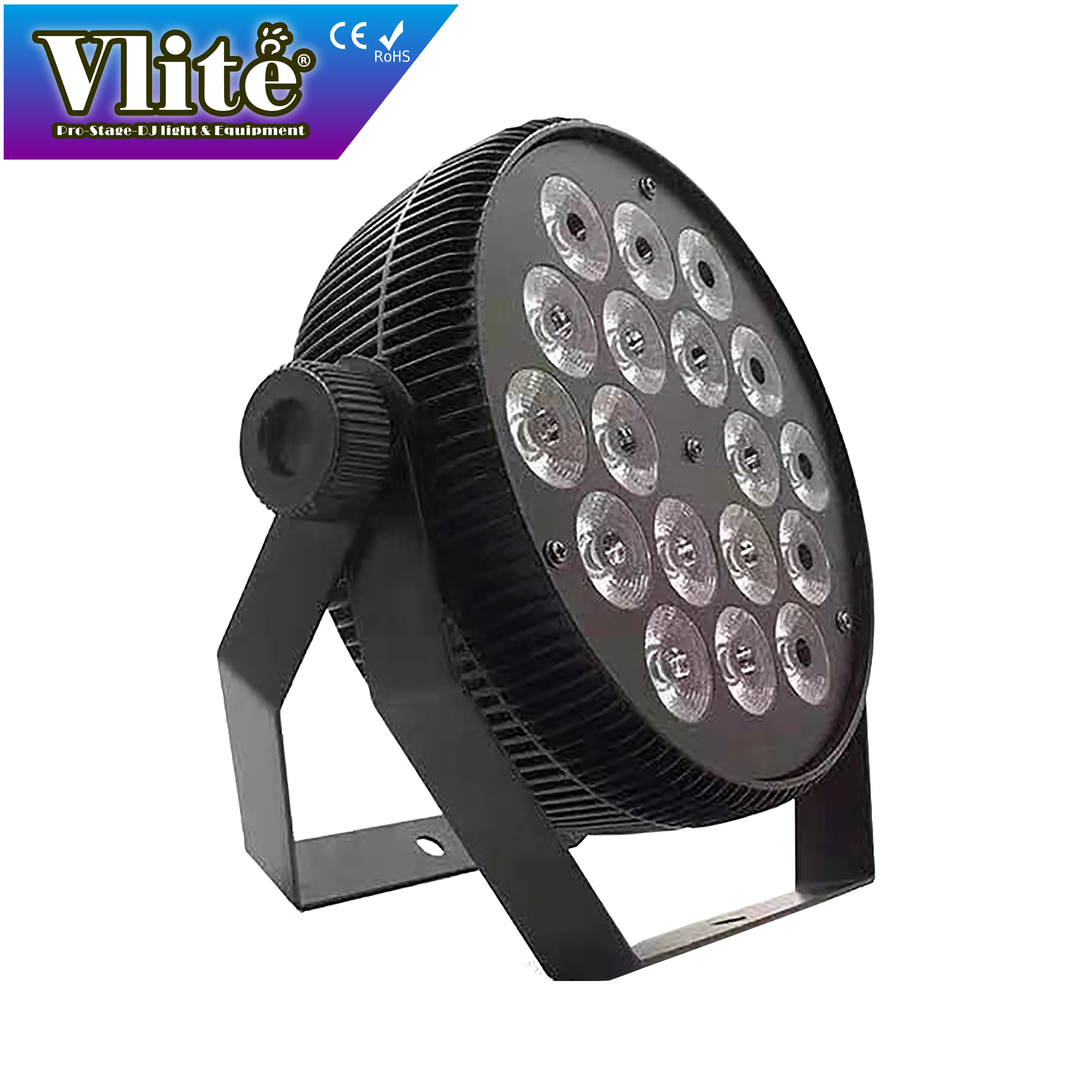 18 x 10W 4-in-1 LED PAR Spotlights DMX512 Control Mode PC Lamp Body Material RGBW