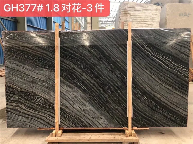 hot sell cheap beautiful  polished natural  black marble tile for wall
