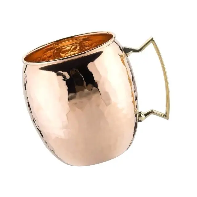 
Stainless Steel Moscow Mule Beer Mugs Metal Pure Hammered Solid Copper Mugs 