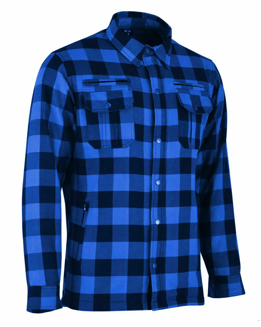 Mens Motorcycle Motorbike CE Armoured Flannel Shirt lined with Aramid