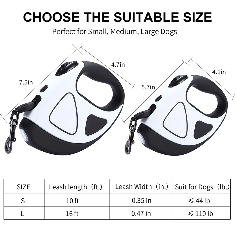 Светодиодный Регулируемый Собачий Поводок модный собачий поводок светящийся в темноте для собак