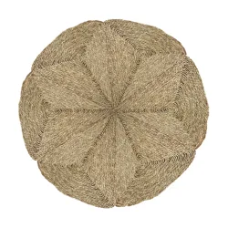 Modern Design Handmade Star-Shaped Woven Seagrass Rugs for All Rooms Anti-Slip Circular Natural Wicker Rugs for Bohemian Decor