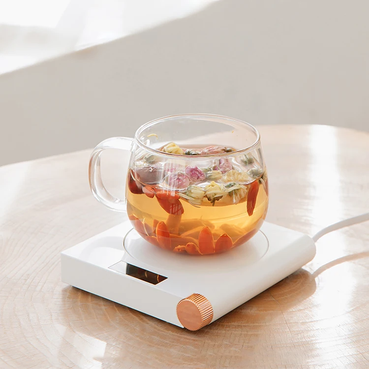 Automatic electric smart beverage tea coffee mug couaster heater travel usb water cup warmer