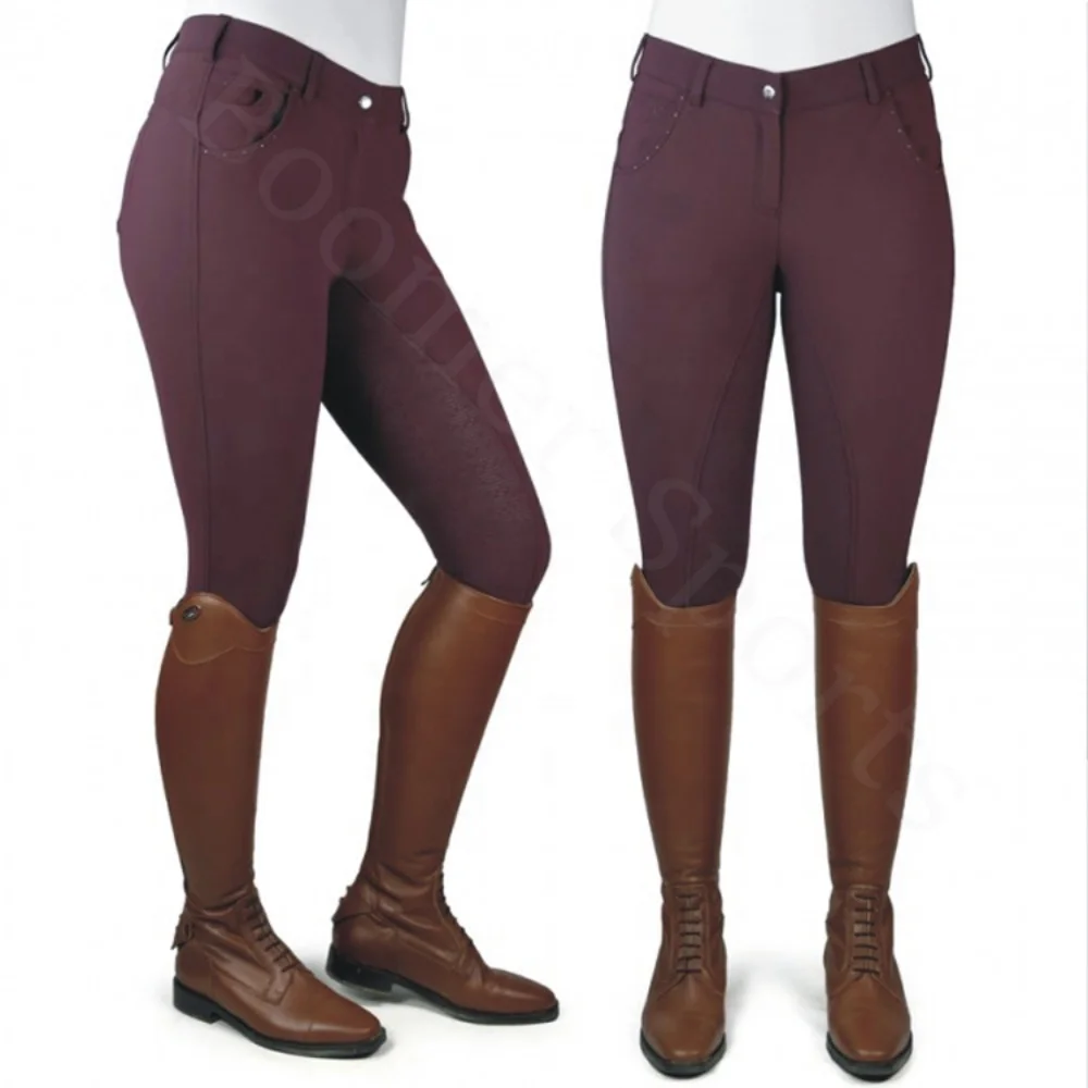 
OEM Wholesale Equestrian Riding Breeches Jodhpur Women Horse Riding Pants/Horse Riding Tights 