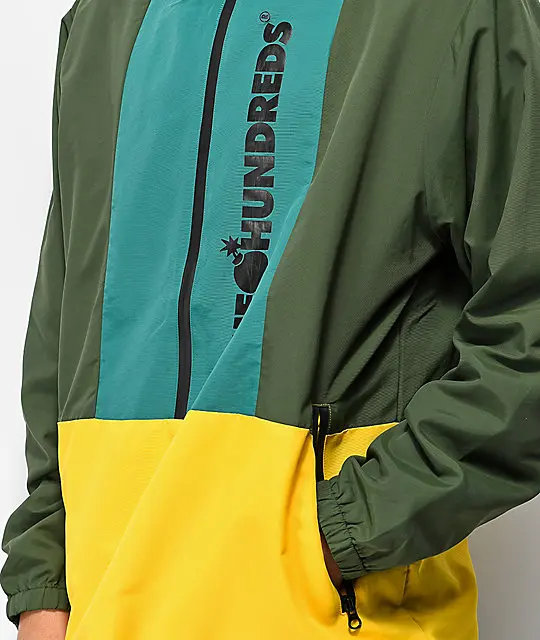 Высококачественный новейший Анорак зимний опт под заказ цветной блок полумолния с капюшоном пуловер толстовка куртка для мужчин ветровка