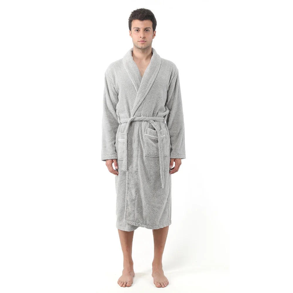 OYA HOME Unisex Long Terry Shawl Collar, Spa Robe for Women and Men, Unisex
