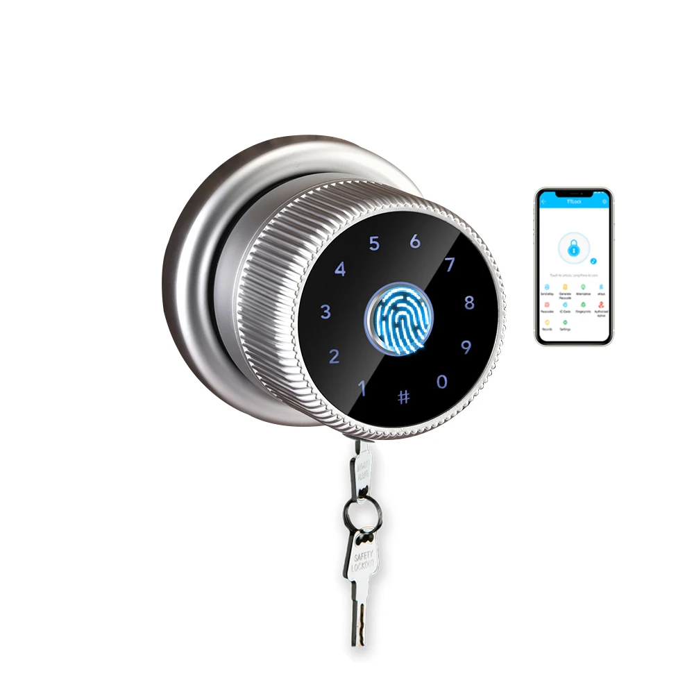 Цилиндрический замок с цилиндрической ручкой и Wi-Fi управлением через приложение